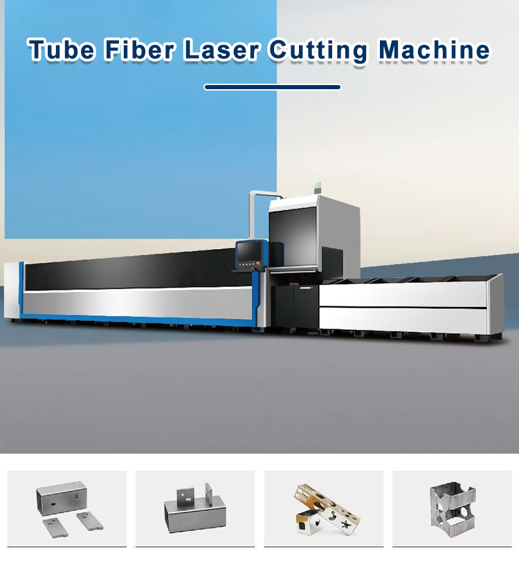 Metal tube fiber laser cutting machine