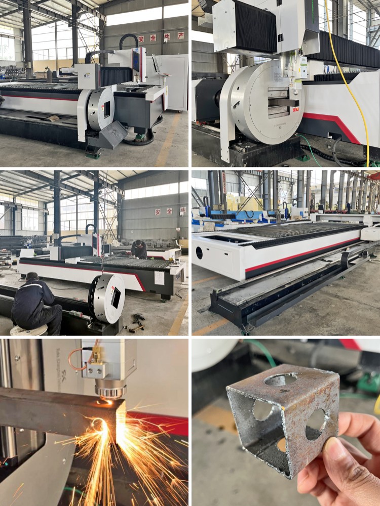 Tube and plate integrated fiber laser cutting machine